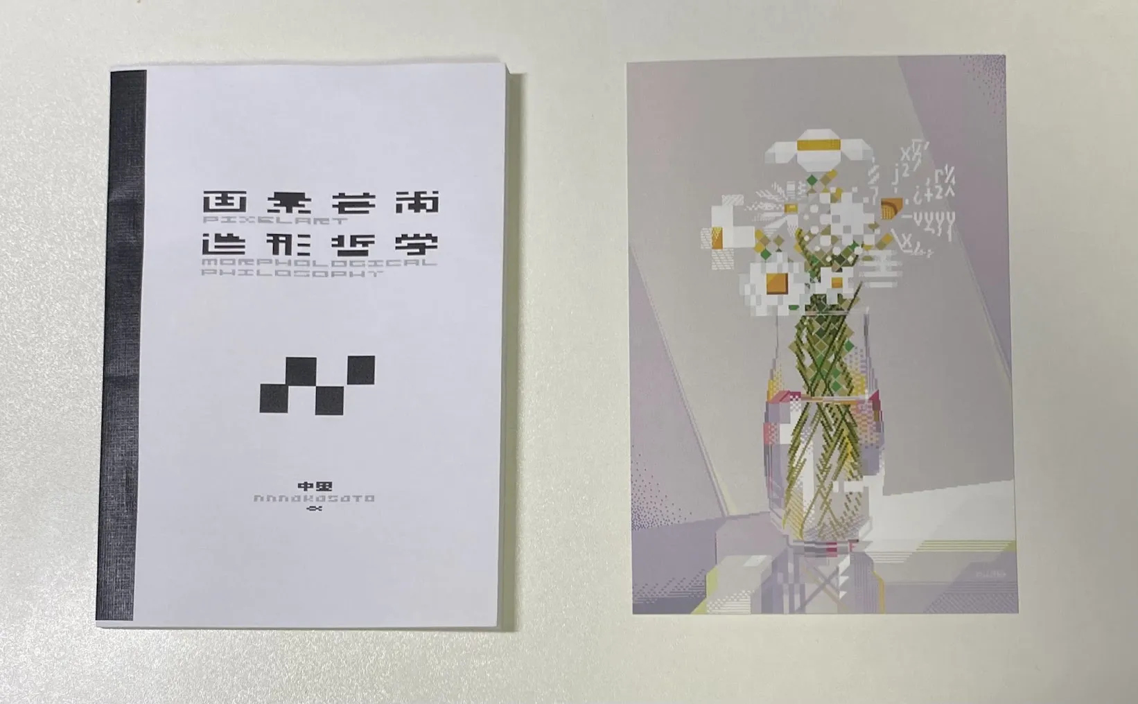 左：中里さんの『画素芸術造形哲学』右：Rui8bitさんの作品